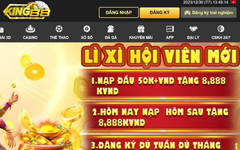 Tổng hợp các mã khuyến mãi King88 mới nhất